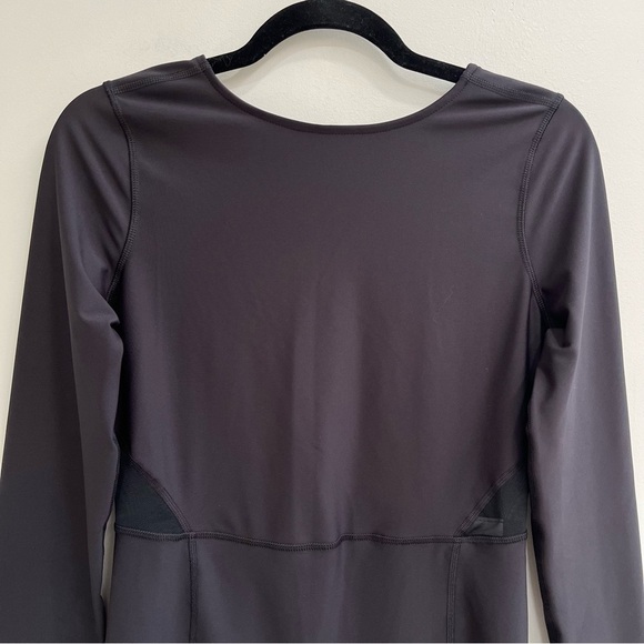 Old Navy Active PowerSoft Long-Sleeve Bodysuit Black Mesh Panels Size Medium - Picture 4 of 12